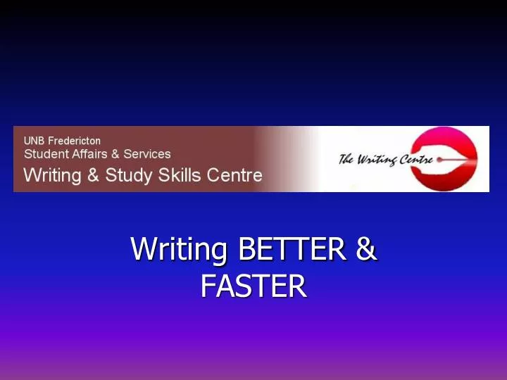 writing better faster