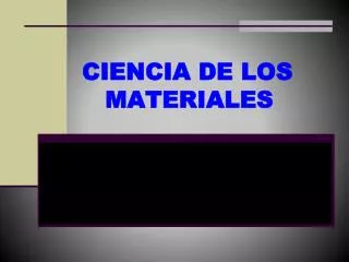 ciencia de los materiales