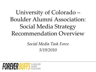 Social Media Task Force 5/19/2010