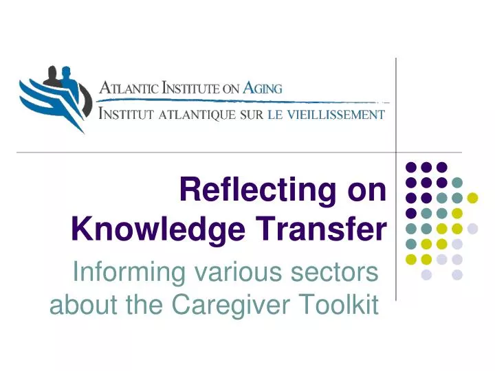 reflecting on knowledge transfer