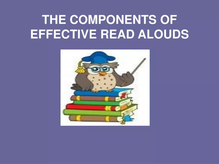 the components of effective read alouds