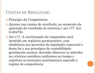 contas de resultado