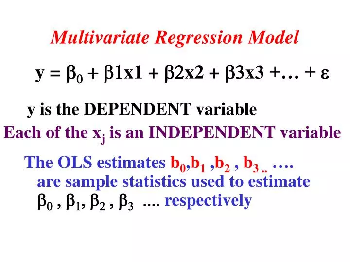 multivariate regression model