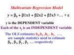 Multivariate Regression Model - slide 1