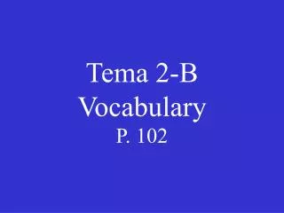 tema 2 b vocabulary