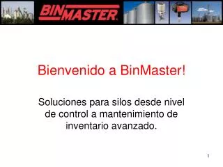 bienvenido a binmaster