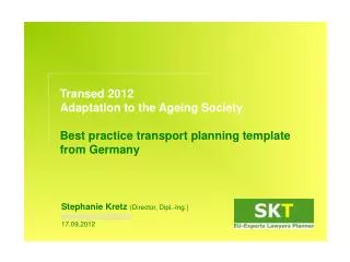 Transed 2012 Adaptation to the Ageing Society