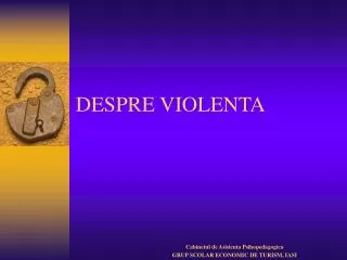 despre violenta