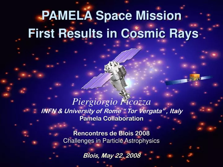 pamela space mission first results in cosmic rays