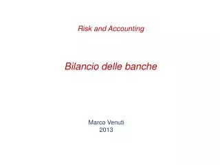 bilancio delle banche