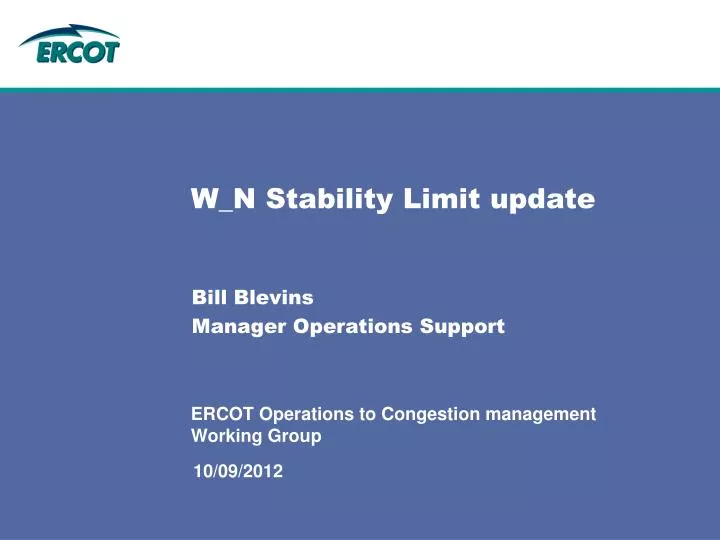 w n stability limit update