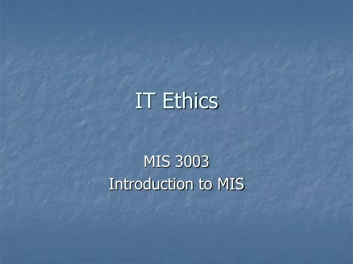 it ethics