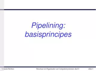 pipelining basisprincipes