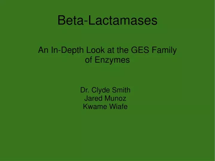 beta lactamases