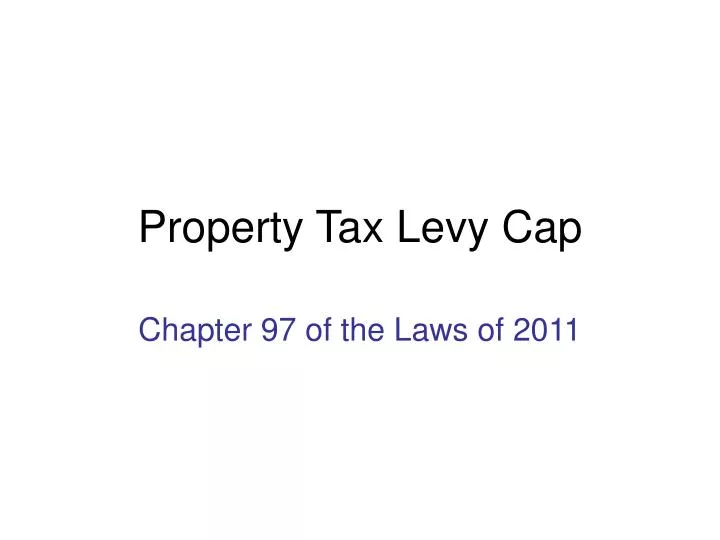 property tax levy cap