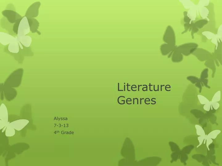 literature genres