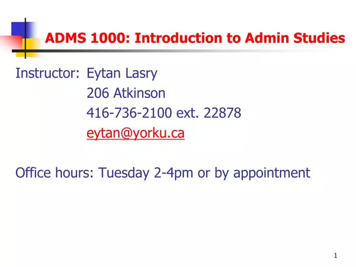 adms 1000 introduction to admin studies