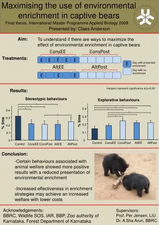 Maximising the use of environmental enrichment in captive bears