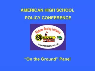 AMERICAN HIGH SCHOOL POLICY CONFERENCE