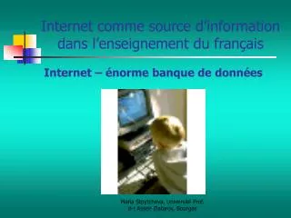 internet comme source d information dans l enseignement du fran ais