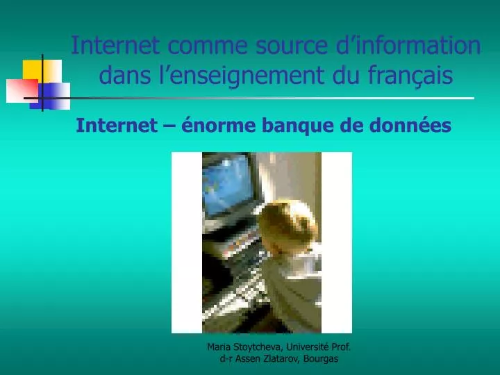 internet comme source d information dans l enseignement du fran ais