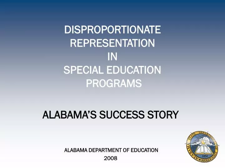 disproportionate representation in special education programs