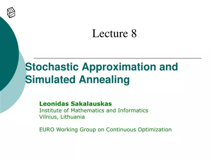 stochastic approximation and simulated annealing