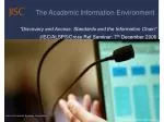 The Academic Information Environment - slide 1