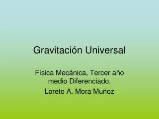 gravitaci n universal