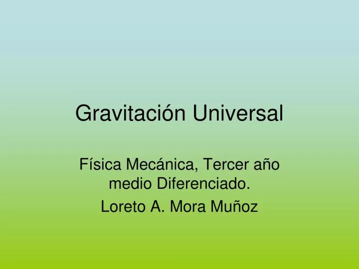 gravitaci n universal