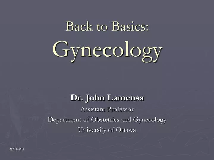 back to basics gynecology