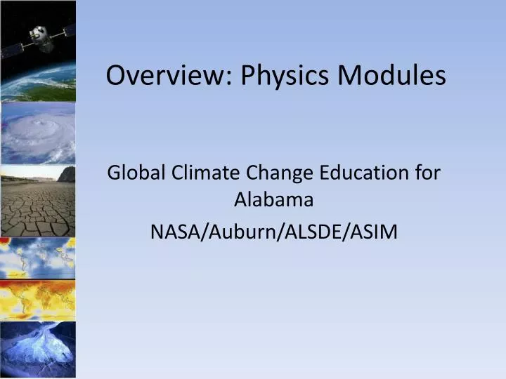 overview physics modules