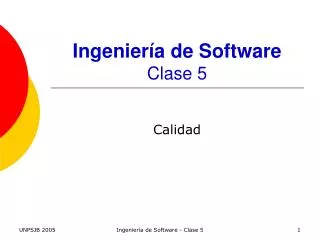ingenier a de software clase 5