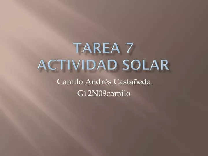 tarea 7 actividad solar