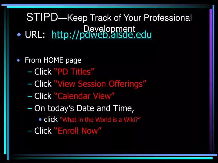 stipd keep track of your professional development