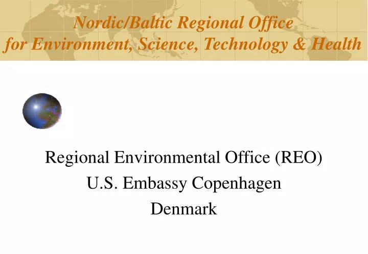 nordic baltic regional office for environment science technology health