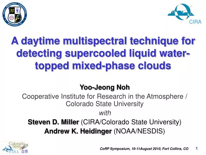 a daytime multispectral technique for detecting supercooled liquid water topped mixed phase clouds