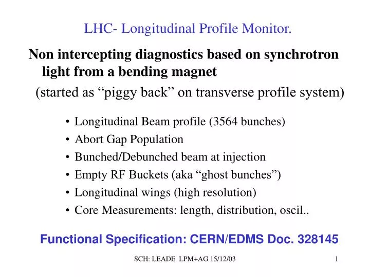 lhc longitudinal profile monitor