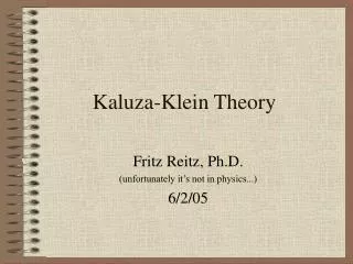 Kaluza-Klein Theory