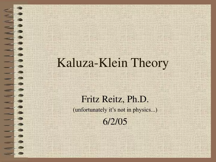 kaluza klein theory