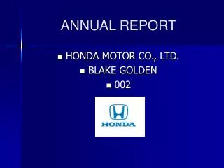 annual report