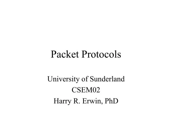 packet protocols