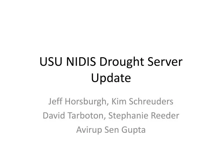usu nidis drought server update