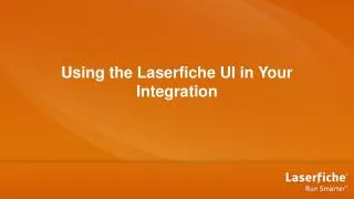 Using the Laserfiche UI in Your Integration