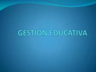 gestion educativa