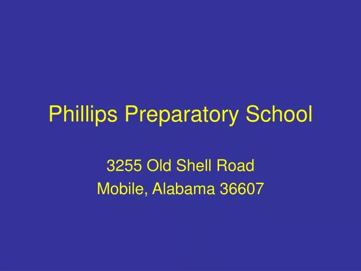 phillips preparatory school