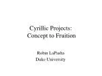 Cyrillic Projects: Concept to Fruition - slide 1