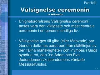 v lsignelse ceremonin ur wikipedia