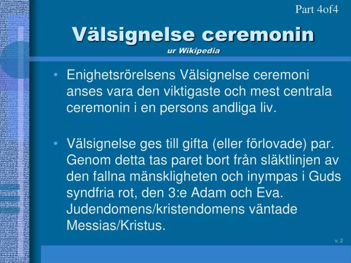 v lsignelse ceremonin ur wikipedia