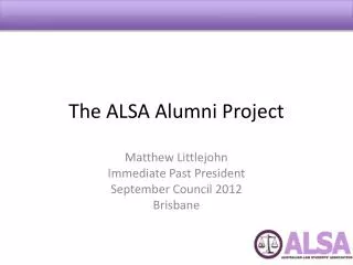 The ALSA Alumni Project